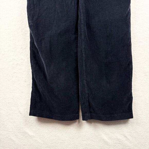 Aniela Parys Black Corduroy Cropped Straight Leg Overalls Size S Minimalist - Picture 5 of 14